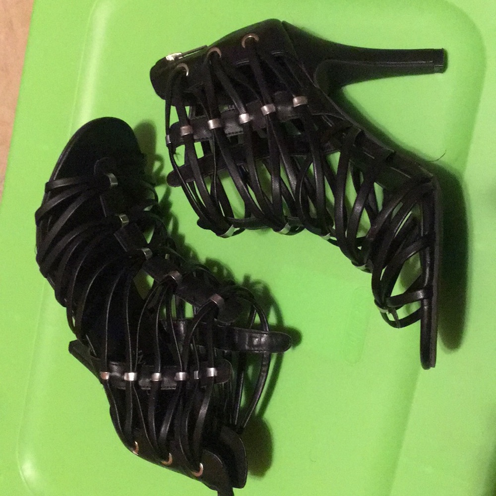 Black strappy heel (Lane Bryant) size: 10